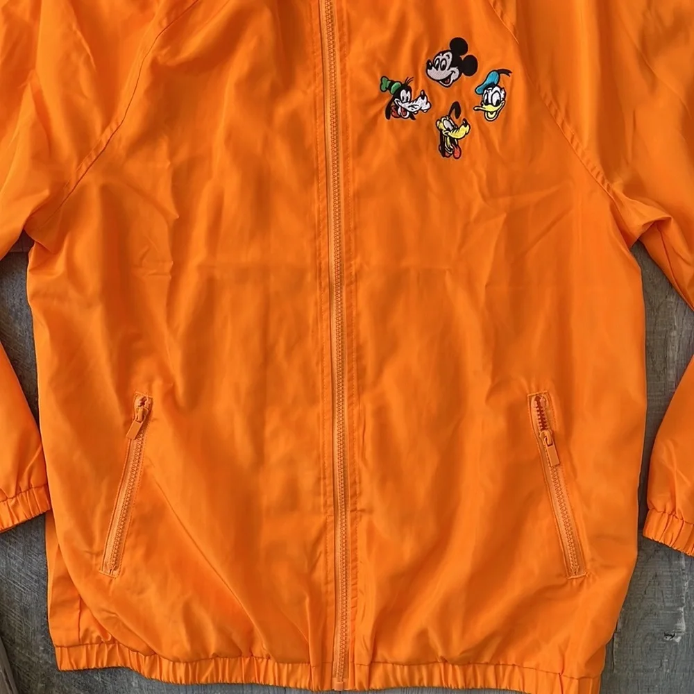 Disney Neon Orange Small Nylon windbreaker Jacket - Picture 4 of 6